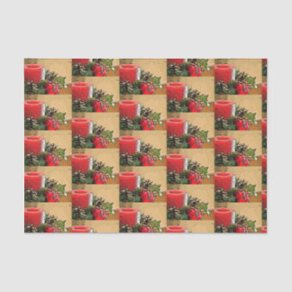 Poinsettia Candle Seidenpapier