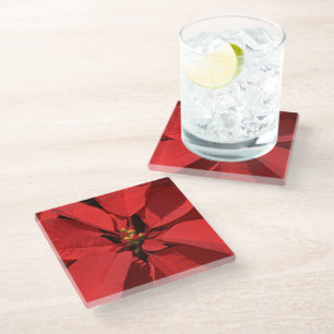 Poinsettia Christmas Flower Glasuntersetzer