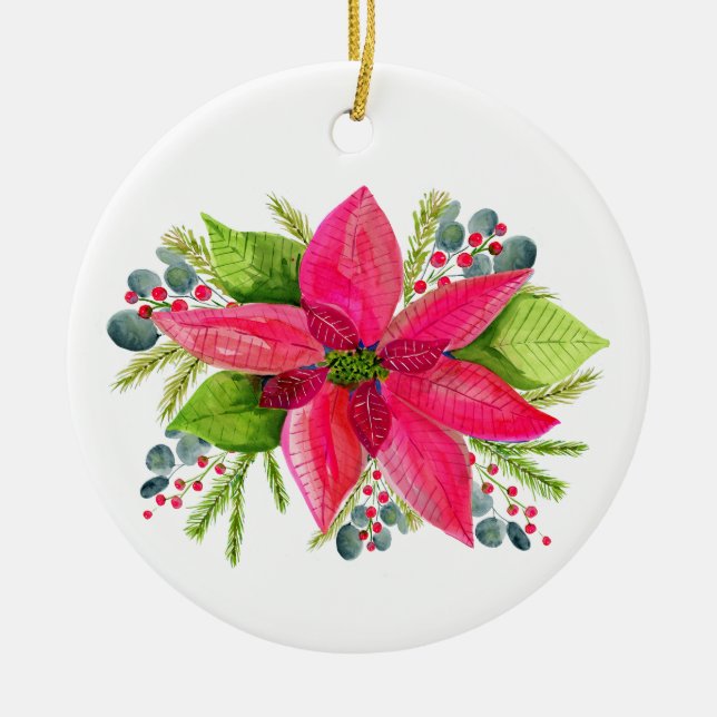 Poinsettia Christmas Ornament  (Vorne)