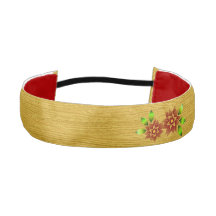 Poinsettia Christmas Satin Headband