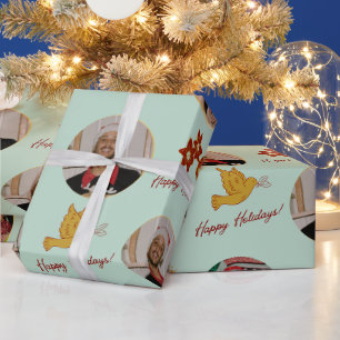 Poinsettia & Custom Foto Geschenkpapier