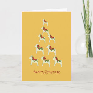 Poinsettia Dala HorChristmas Card Feiertagskarte