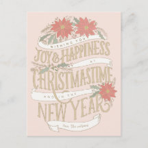 Poinsettia Einkäufe und Banner