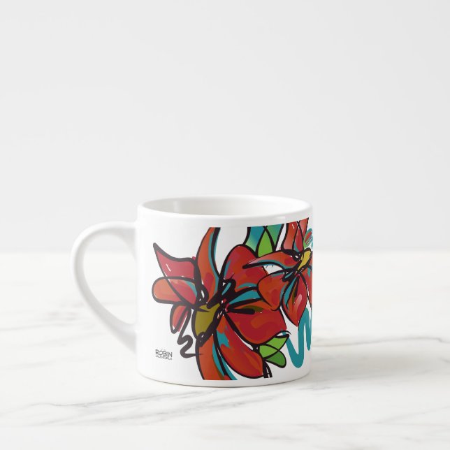 Poinsettia Espresso-Cup Espressotasse (Links)
