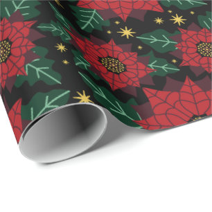 Poinsettia festes Wrapping Paper Geschenkpapier
