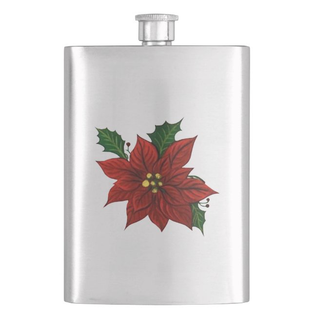 Poinsettia Flask Flachmann (Vorderseite)