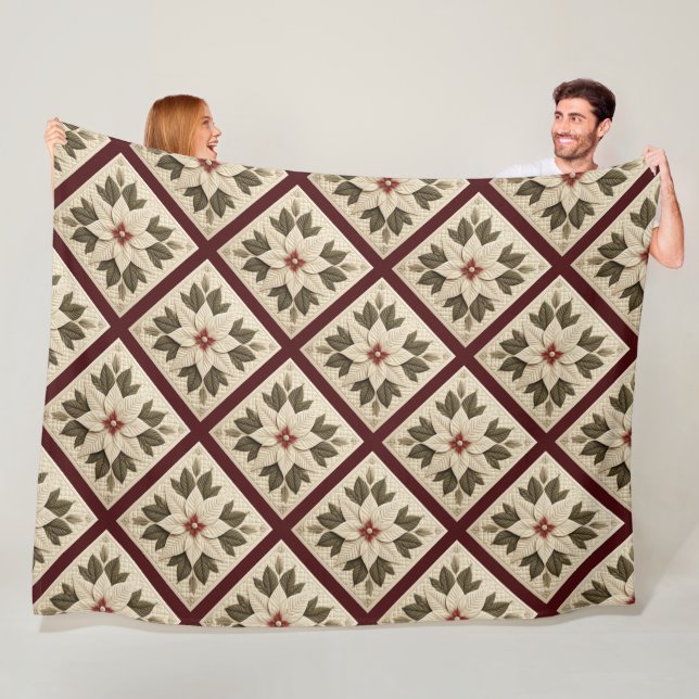 Poinsettia Fleece Blanket (Beispiel)