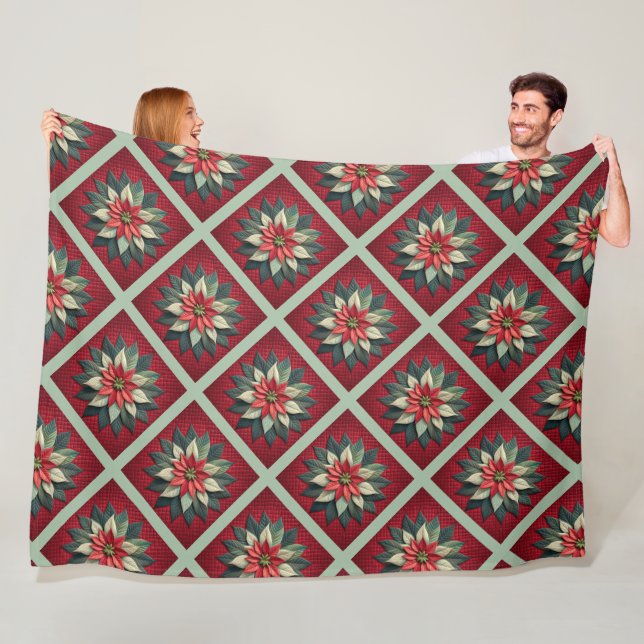 Poinsettia Fleece Blanket (Beispiel)