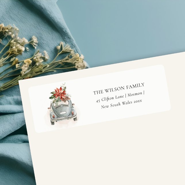 Poinsettia Floral Christmas Car New House Adresse (Von Creator hochgeladen)