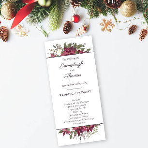 Poinsettia Floral Wedding   Scharlachrot Programm