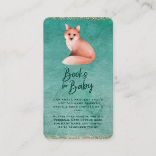 Poinsettia Fox Babydusche Buchanfrage Begleitkarte