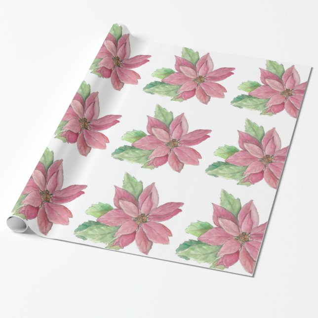 Poinsettia Geschenkpapier (Ungerollt)