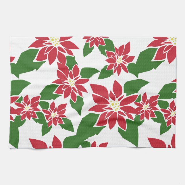 Poinsettia Geschirrtuch (Horizontal)