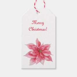 Poinsettia Gift Tag Geschenkanhänger