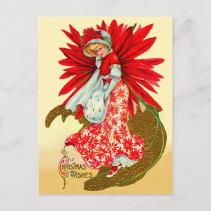 Poinsettia Girl Postkarte