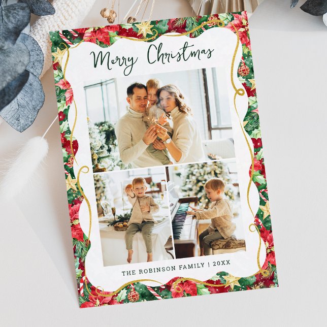 Poinsettia Greenery Muster Weihnachten 3 Foto (Von Creator hochgeladen)