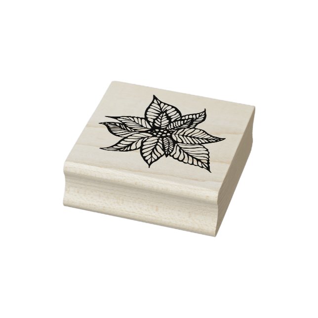 Poinsettia Gummistempel (Stempel)