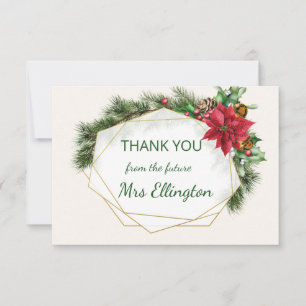 Poinsettia, heilig, Pine Christmas Danke