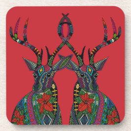 Poinsettia-Hirsch Untersetzer