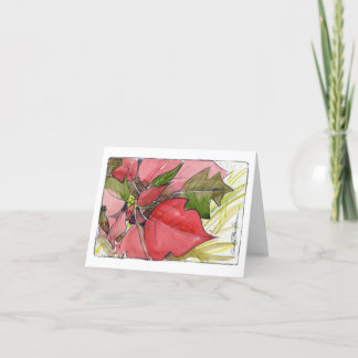 Poinsettia Holiday Card Feiertagskarte