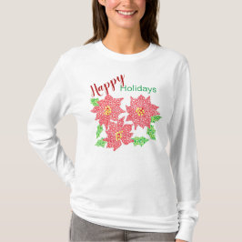 Poinsettia Holiday Long Sleezeed T-Shirt