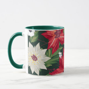 Poinsettia Holiday Wasserfarbe Weihnachten Tasse