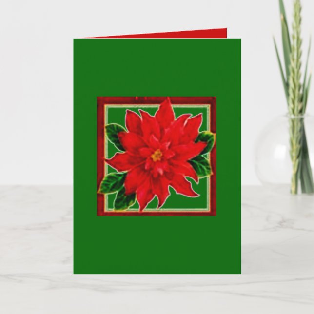 Poinsettia Holidays Card Feiertagskarte (Vorderseite)