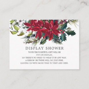 Poinsettia Holly Brautparty Display Dusche Begleitkarte