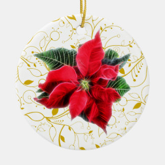 Poinsettia Keramikornament