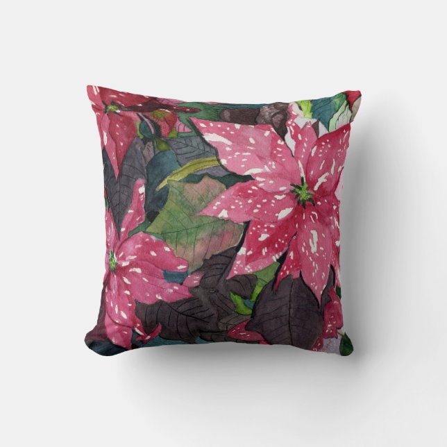 Poinsettia Kissen (Vorderseite)