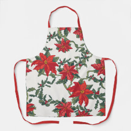 Poinsettia Kitchen Schürze Allover Print