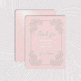 Poinsettia Lace Pink Blush Dankeschön Karte