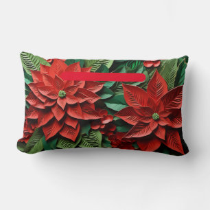 Poinsettia Lumbar Pillow Lendenkissen
