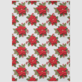 Poinsettia Needlework Weihnachtsfeiertage Falten Seidenpapier