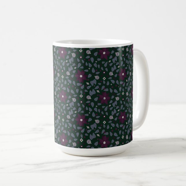 Poinsettia Paradise Coffee Tasse Dark (VorderseiteRechts)