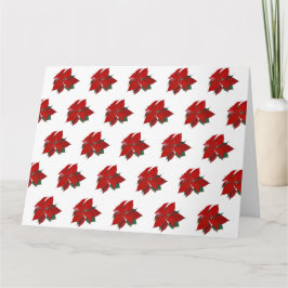 Poinsettia Pattern Personalisierte Weihnachten Karte