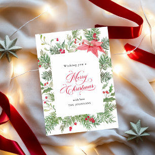 Poinsettia, Pine & Holly Botanische Weihnachten