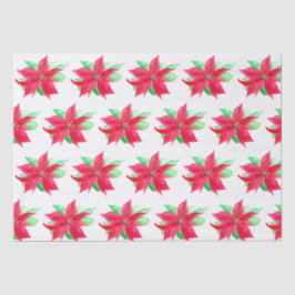 Poinsettia Red Floral Christmas Blume Seidenpapier