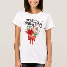 Poinsettia Rose Blume Bouquet T-Shirt