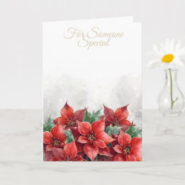 Poinsettia Rot "Für jemanden Besonderen" Weihnacht Karte