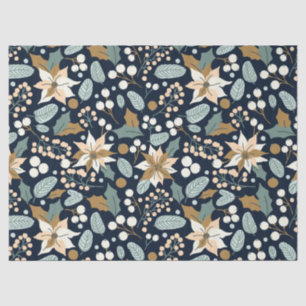 Poinsettia Schwarzer Hintergrund Winterurlaub Wrap Seidenpapier