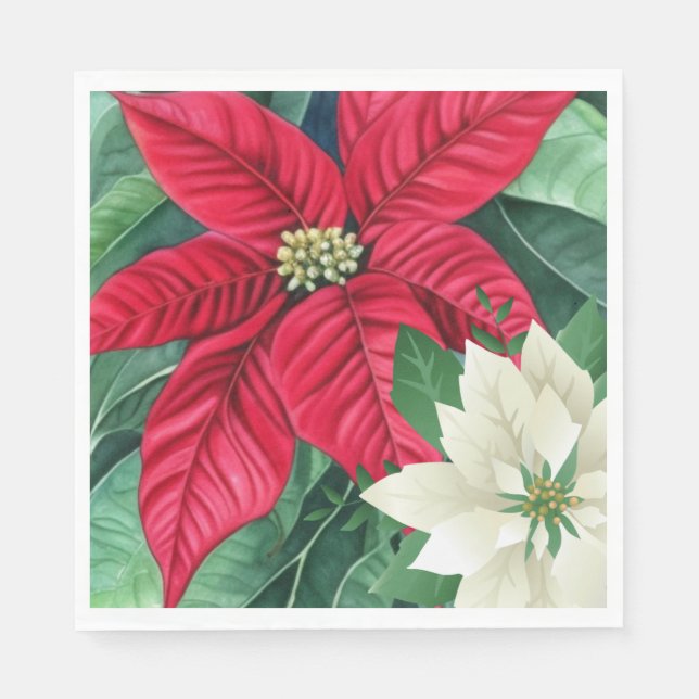 Poinsettia Serviette (Vorderseite)