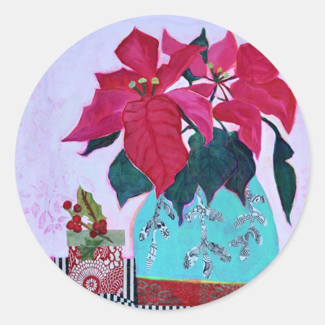 Poinsettia Sticker (Vorderseite)