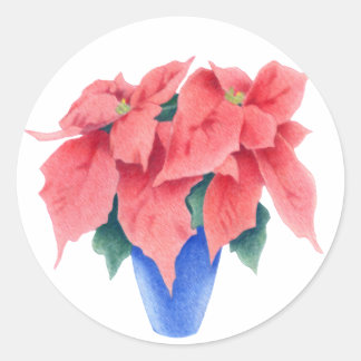 Poinsettia Sticker