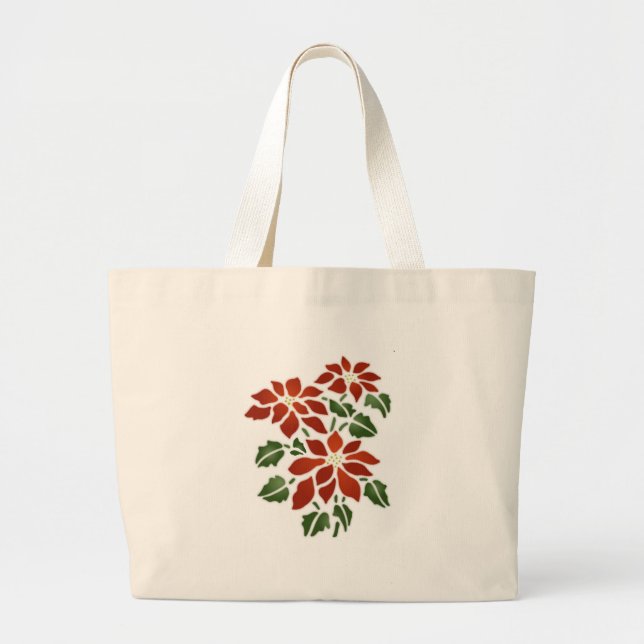 Poinsettia-Tasche Jumbo Stoffbeutel (Vorne)