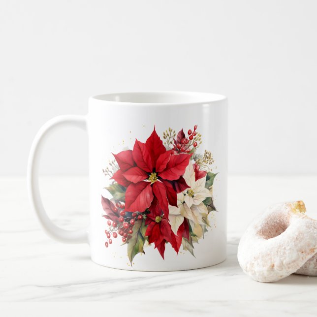 Poinsettia Tasse (Mit Donut)