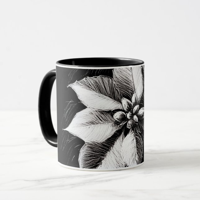 Poinsettia-Tasse Tasse (Vorderseite Links)