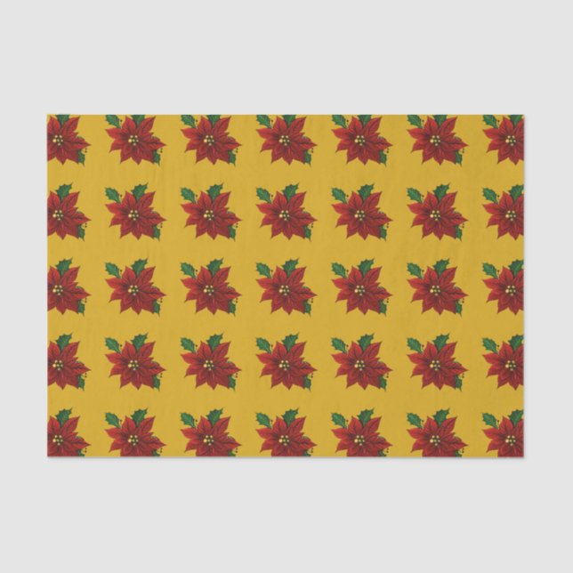 Poinsettia Tissue Paper Seidenpapier (Vorderseite)