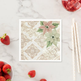 Poinsettia und das Shabby Chic Lace Decoupage Napk Serviette