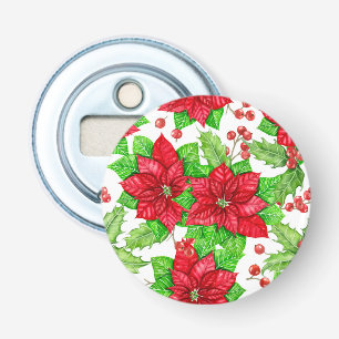 Poinsettia und Heilige Beere Weihnachten Flaschenöffner